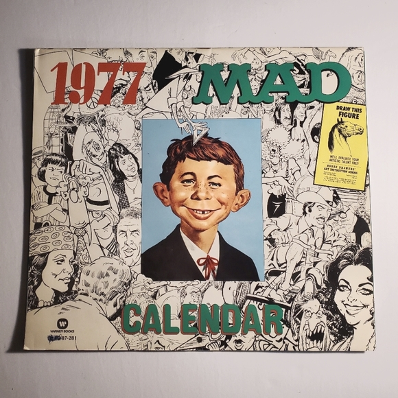 MAD Calendar 1977   Warner Books 10x12" - Picture 1 of 5